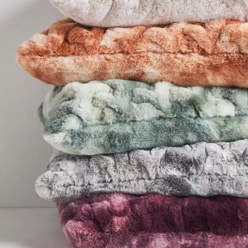 Anthropologie Luxe Sculpted Faux-Fur Pillow – Silver – Discontinued - Picture 4 of 4